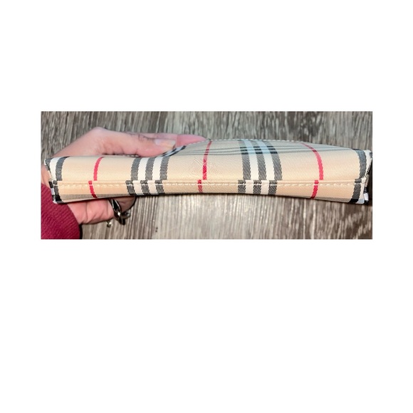 Burberry Tan and Red Checkered Wristlet - Picture 5 of 7